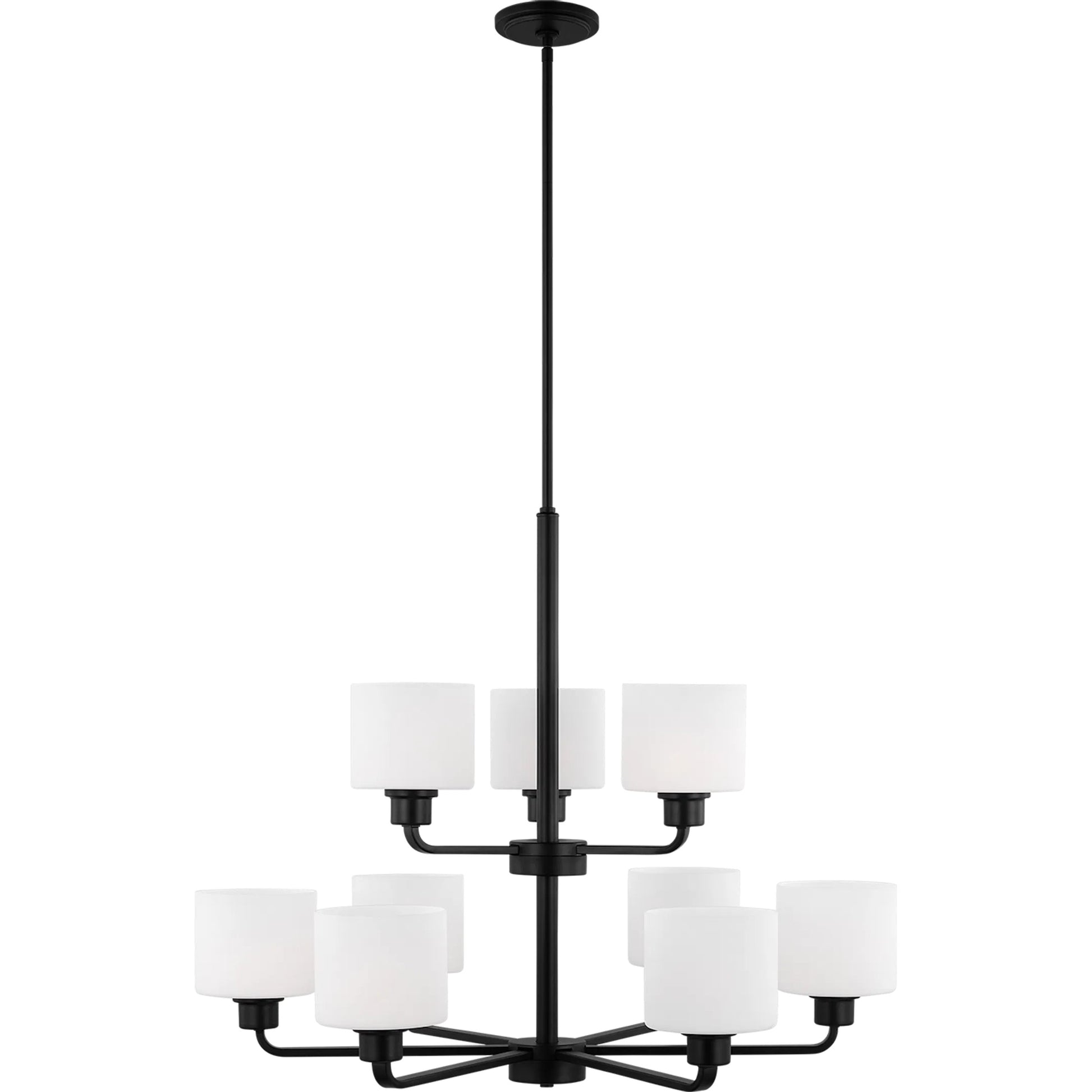 Canfield Nine Light Chandelier by Visual Comfort & Co.. Made from steel in a modern style.