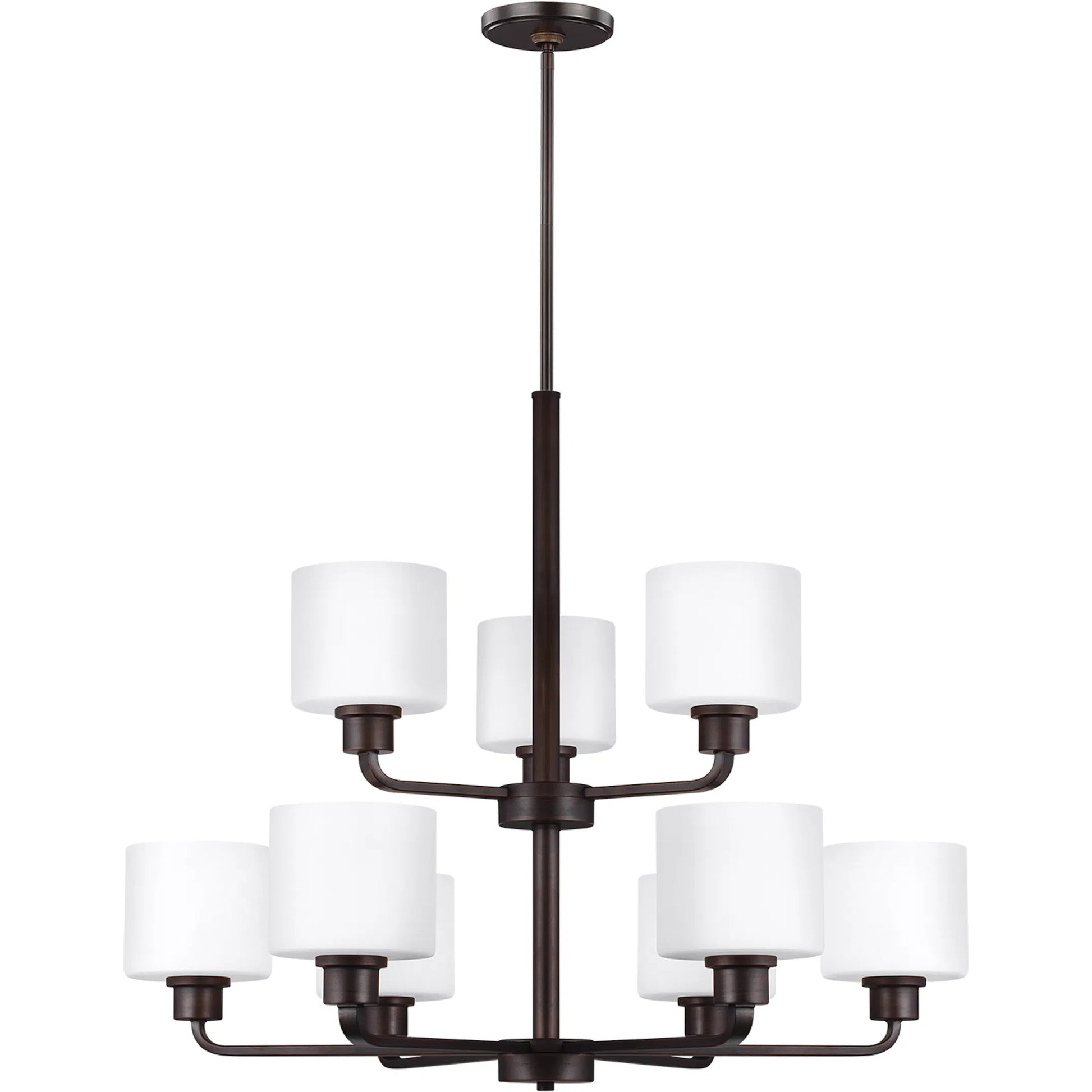 Canfield Nine Light Chandelier by Visual Comfort & Co.. Made from steel in a modern style.