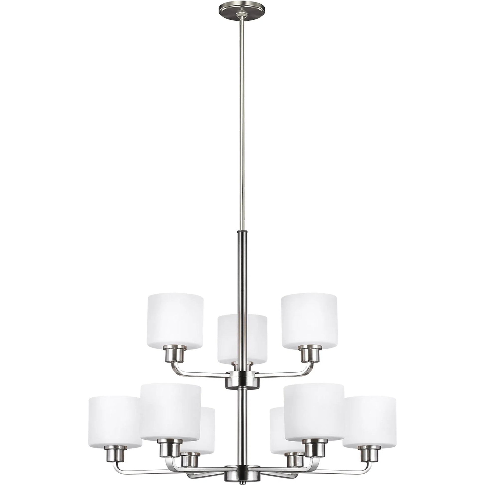 Canfield Nine Light Chandelier by Visual Comfort & Co.. Made from steel in a modern style.