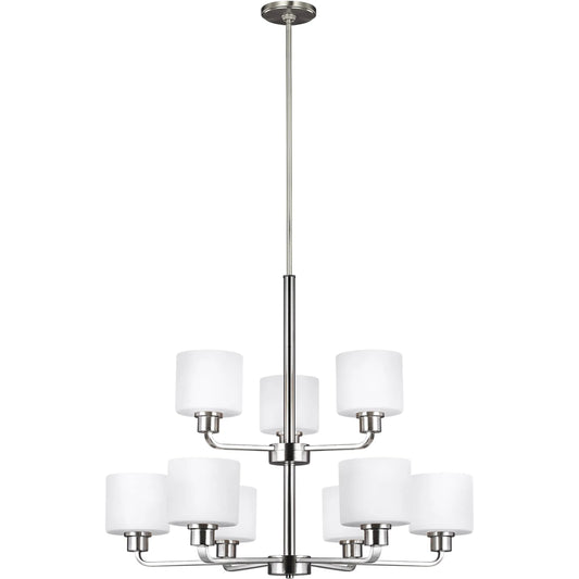 Canfield Nine Light Chandelier by Visual Comfort & Co.. Made from steel in a unique style.