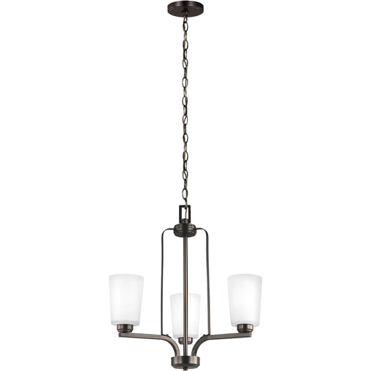 Franport Three Light Chandelier by Visual Comfort & Co.. Made from steel in a unique style.