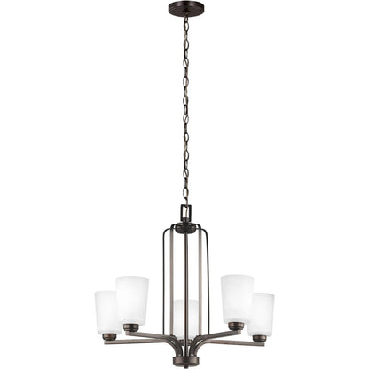 Franport Five Light Chandelier by Visual Comfort & Co.. Made from steel in a unique style.