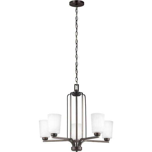 Franport Five Light Chandelier by Visual Comfort & Co.. Made from steel in a unique style.