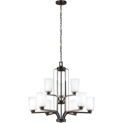 Franport Nine Light Chandelier by Visual Comfort & Co.. Made from steel in a unique style.