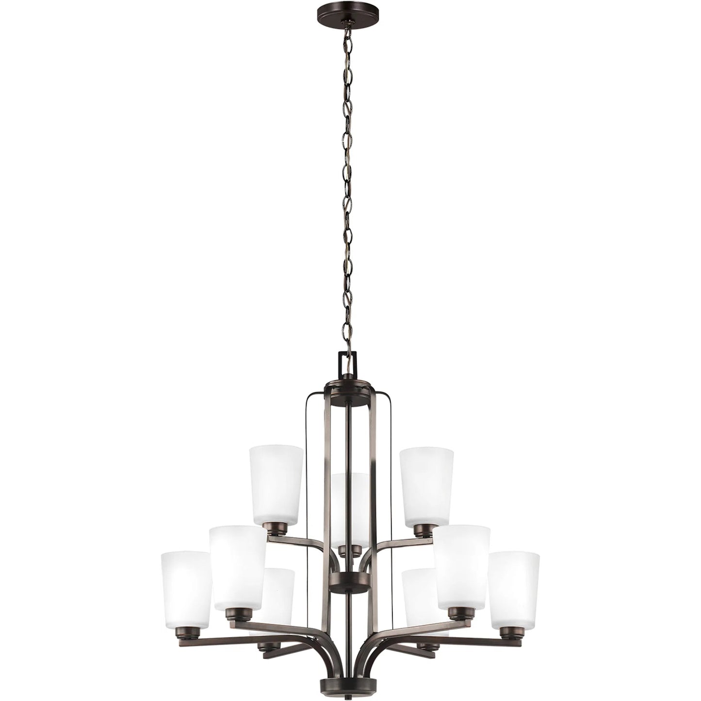 001 SI-2239409 | Primary Silo | Franport Nine Light Chandelier by Visual Comfort & Co.. Made from steel in a unique style.