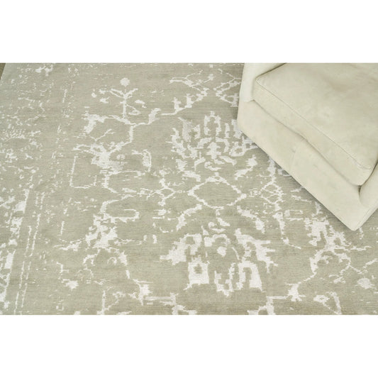 Terras 3129 Rug by Exquisite Rugs in gray, platinum. Made from wool, bamboo silk in a unique style.