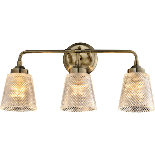 Westport Bath by Varaluz. Made from recycled clear waffle in a transitional style.