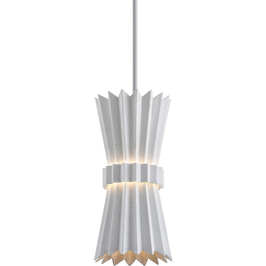 Moxy Pendant by Corbett in gesso white. Made from hand crafted iron in a modern style.