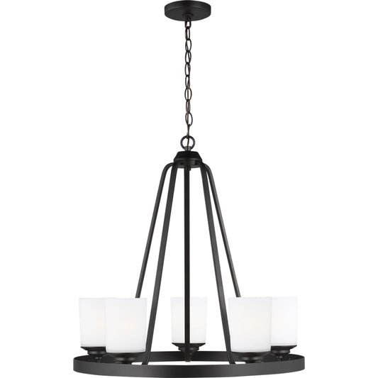 Kemal Five Light Chandelier by Visual Comfort & Co.. Made from steel in a unique style.