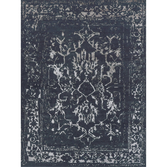 Terras 3131 Rug by Exquisite Rugs in navy/silver. Made from unique in a unique style.