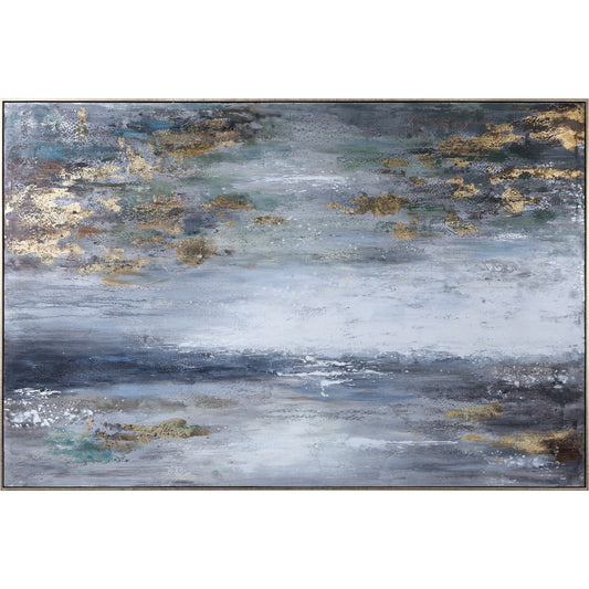 Dawn to Dusk Hand Painted Art by Uttermost in multi. Made from fir wood, canvas, pu frame in a modern style.