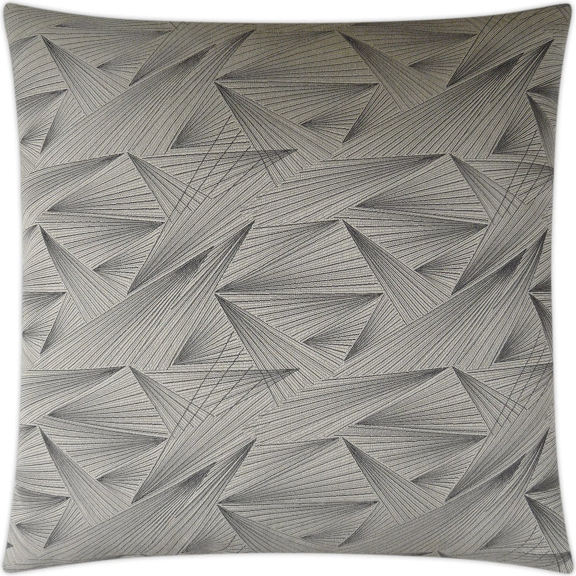 Perspective Pillow by DV Kap Home in silver. Made from 64% rayon, 36% polyester in a transitional style.