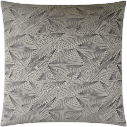 Perspective Pillow by DV Kap Home in silver. Made from 64% rayon, 36% polyester in a transitional style.