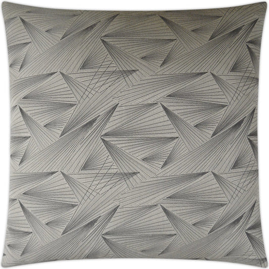 Perspective Pillow by DV Kap Home in silver. Made from 64% rayon, 36% polyester in a unique style.