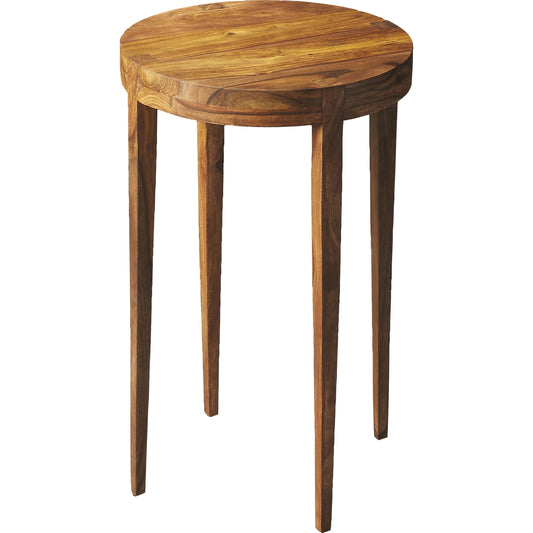 Cagney Solid Wood Accent Table by Butler Specialty Company in light brown and butler loft. Made from sheesham wood solids in a modern style.