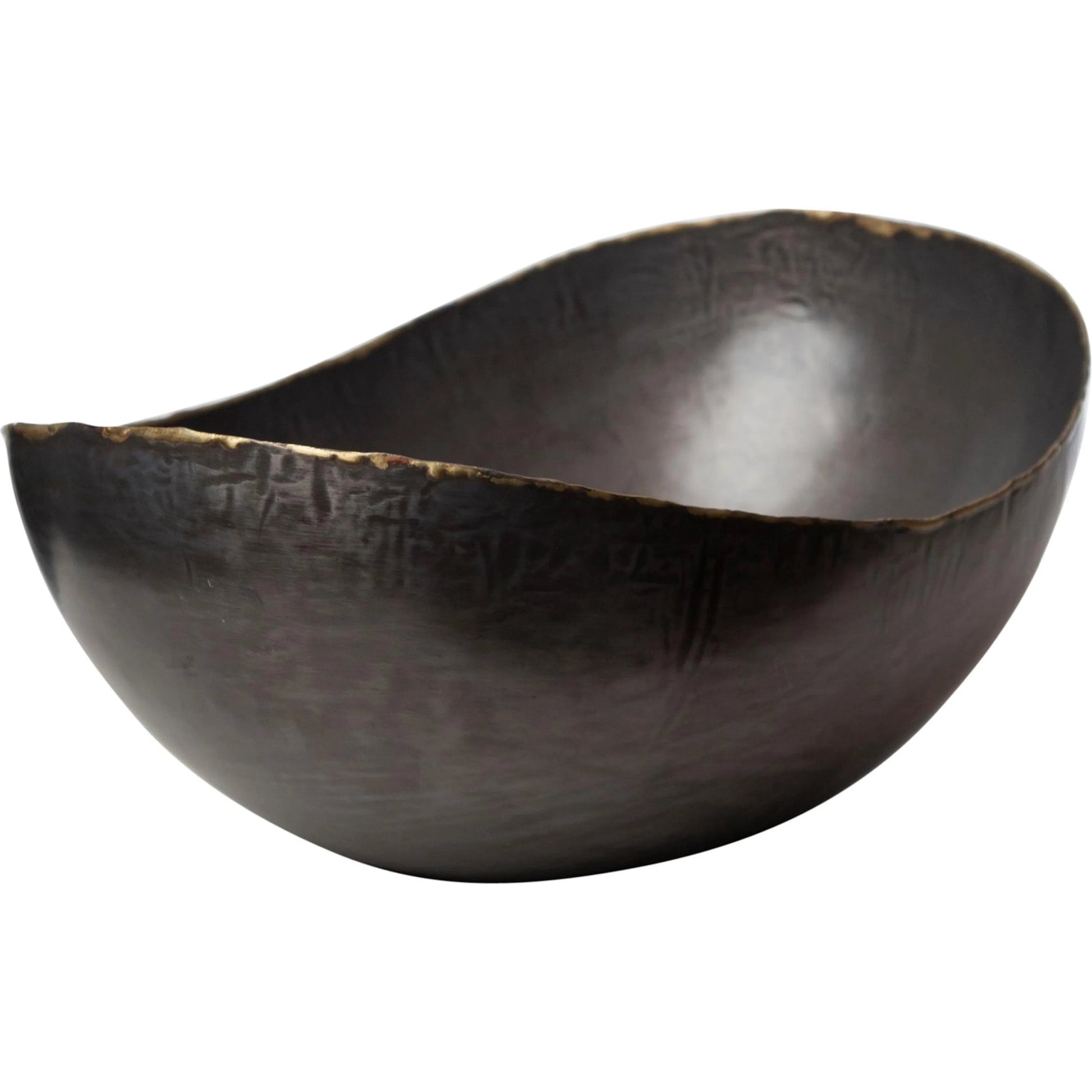 Laforge Oval Bowl by Global Views in natural iron. Made from iron in a eclectic & global style.