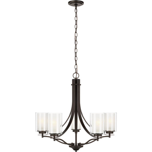 Elmwood Park Five Light Chandelier by Visual Comfort & Co.. Made from steel in a unique style.