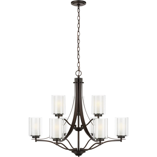 Elmwood Park Nine Light Chandelier by Visual Comfort & Co.. Made from steel in a unique style.