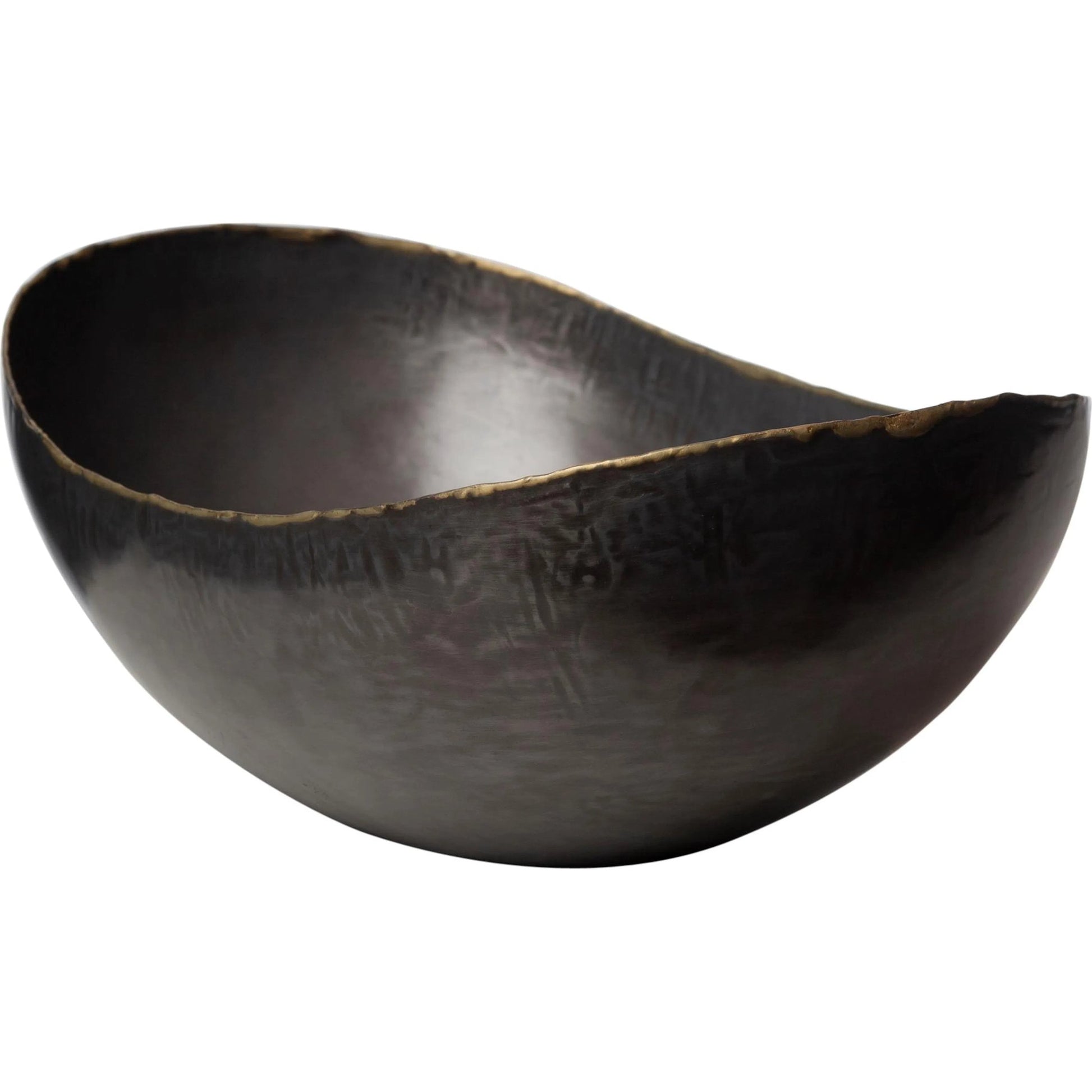 Laforge Oval Bowl by Global Views in natural iron. Made from iron in a eclectic & global style.