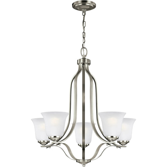 Emmons Five Light Chandelier by Visual Comfort & Co.. Made from steel in a unique style.