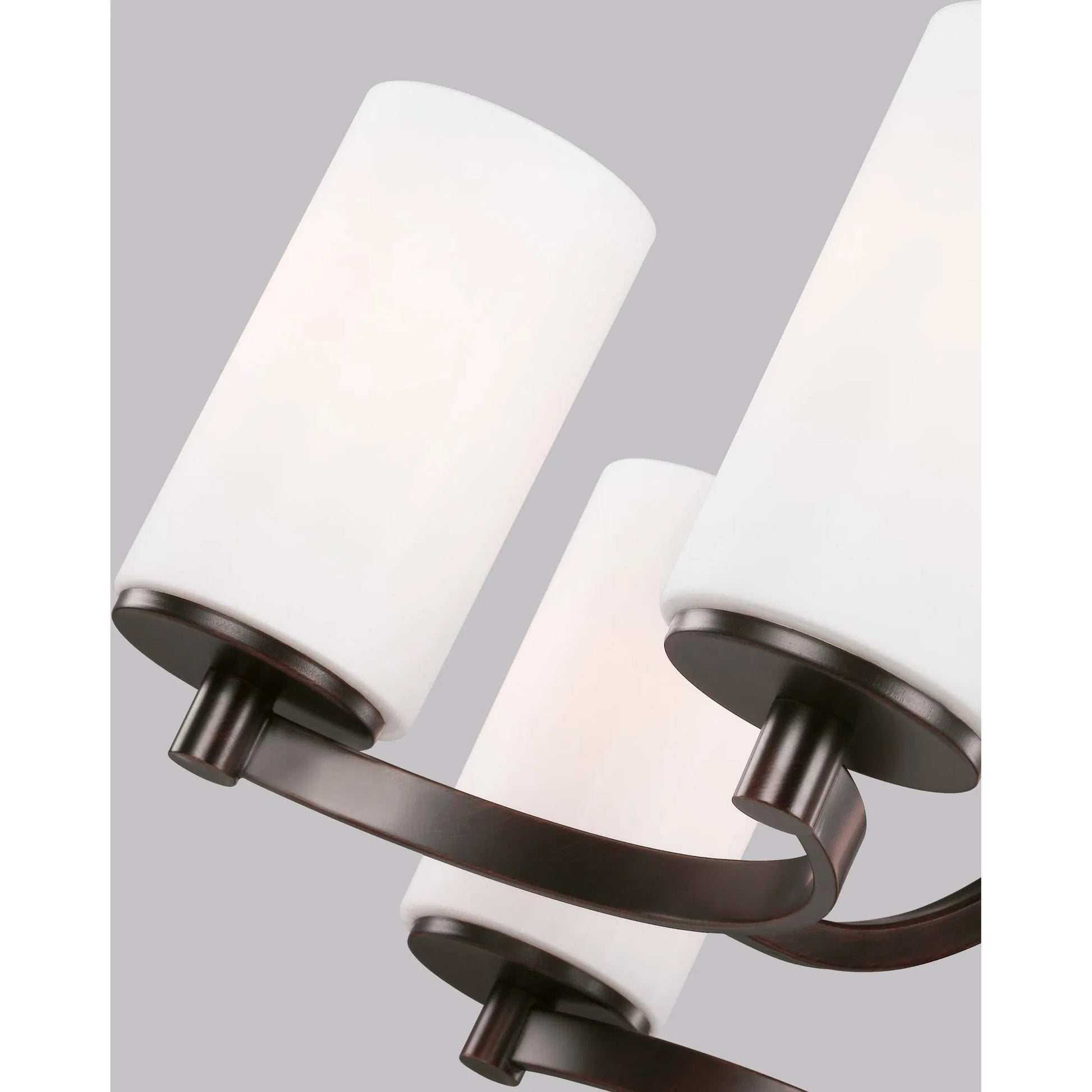 Hettinger Six Light Chandelier by Visual Comfort & Co. in brushed nickel. Made from steel in a unique style.