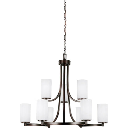 Hettinger Nine Light Chandelier by Visual Comfort & Co.. Made from steel in a modern style.