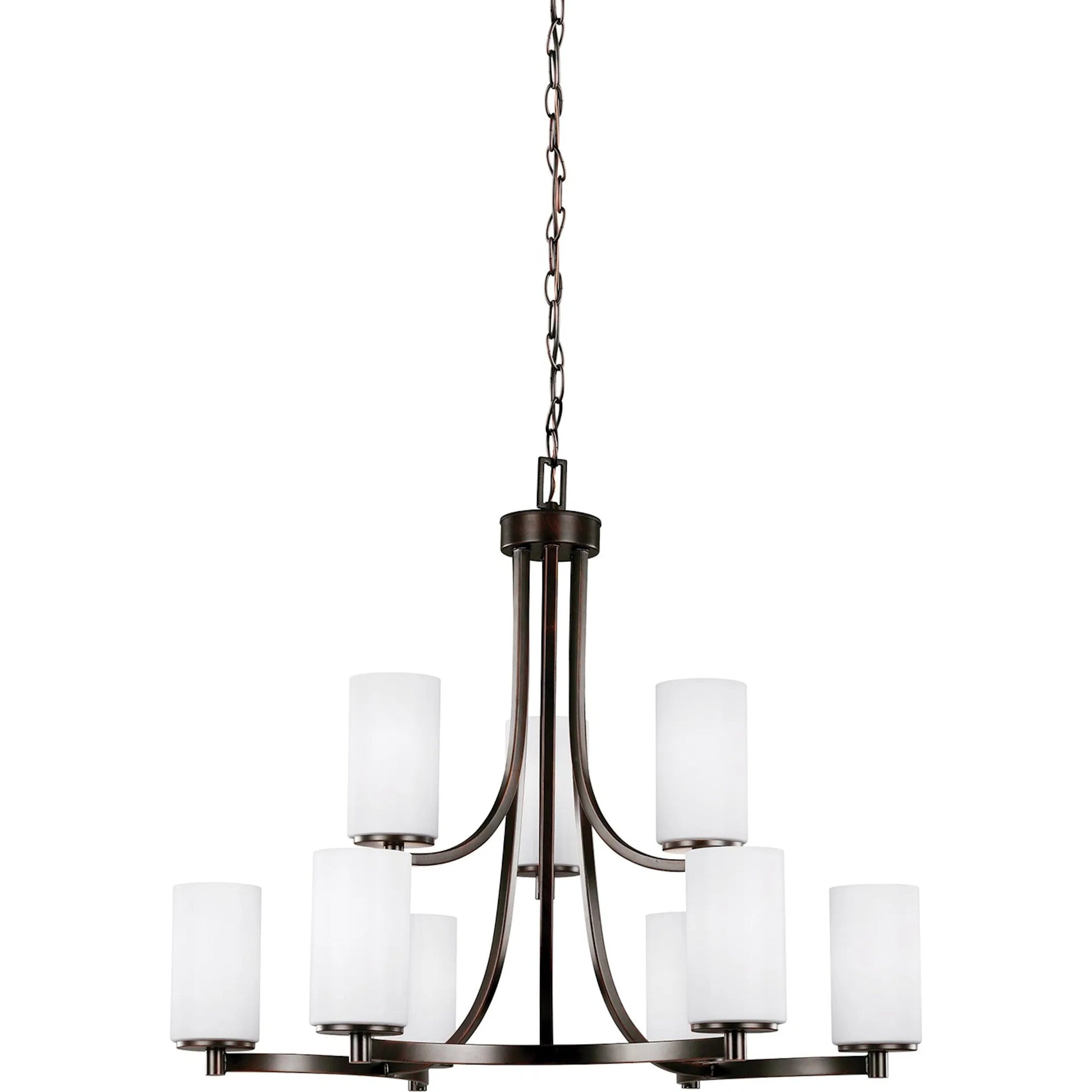 Hettinger Nine Light Chandelier by Visual Comfort & Co.. Made from steel in a modern style.