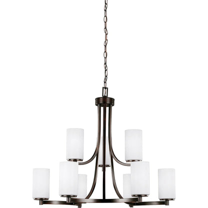 Hettinger Nine Light Chandelier by Visual Comfort & Co.. Made from steel in a modern style.