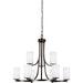 Hettinger Nine Light Chandelier by Visual Comfort & Co.. Made from steel in a modern style.