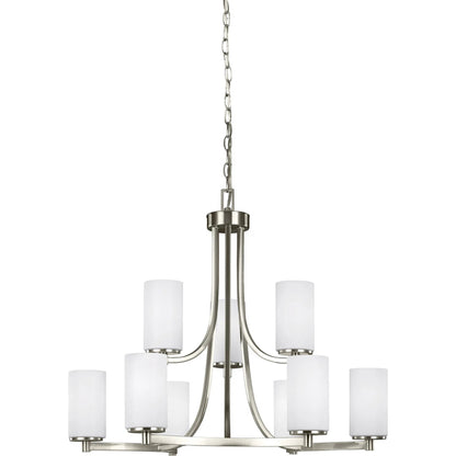 Hettinger Nine Light Chandelier by Visual Comfort & Co.. Made from steel in a modern style.