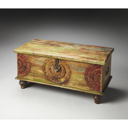 Mesa Carved Wood Trunk Cocktail Table by Butler Specialty Company in assorted and artifacts. Made from wood in a coastal style.