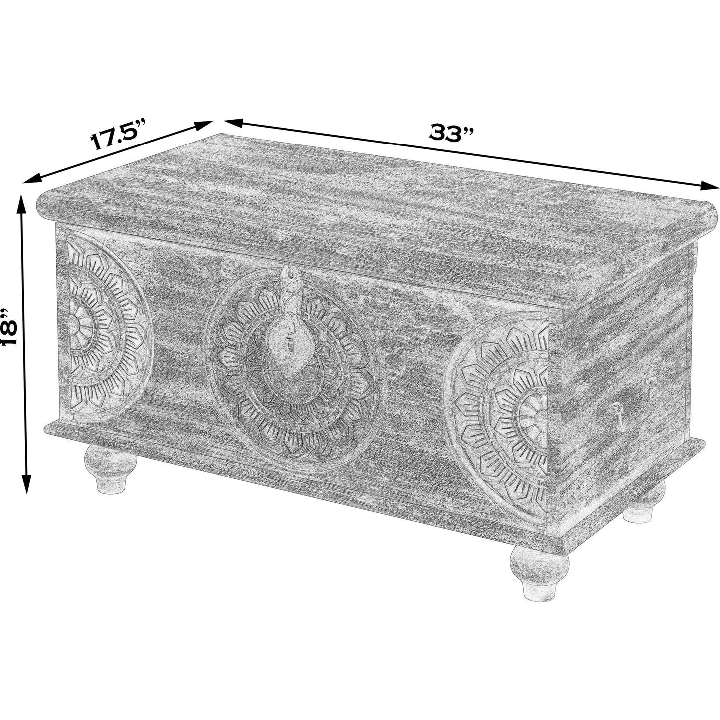 006 O-BUTLER-3140290 | Additional Silo | Mesa Carved Wood Trunk Cocktail Table by Butler Specialty Company in assorted and artifacts. Made from wood in a coastal style.