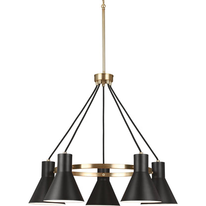 Towner 5-Light Chandelier by Visual Comfort & Co.. Made from steel in a modern style.