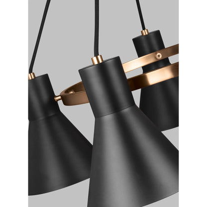 Towner 5-Light Chandelier by Visual Comfort & Co.. Made from steel in a modern style.