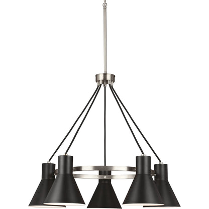Towner 5-Light Chandelier by Visual Comfort & Co.. Made from steel in a modern style.