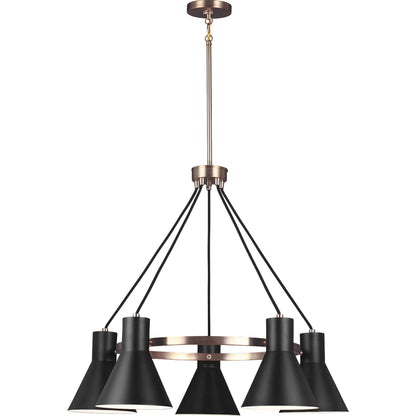 Towner 5-Light Chandelier by Visual Comfort & Co.. Made from steel in a modern style.