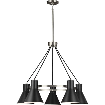 Towner 5-Light Chandelier by Visual Comfort & Co.. Made from steel in a modern style.