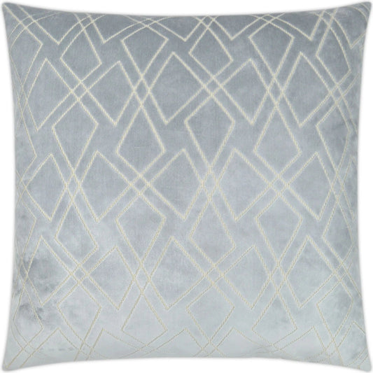Shattered Pillow by DV Kap Home in glacier. Made from 52% viscose, 48% polyester in a unique style.