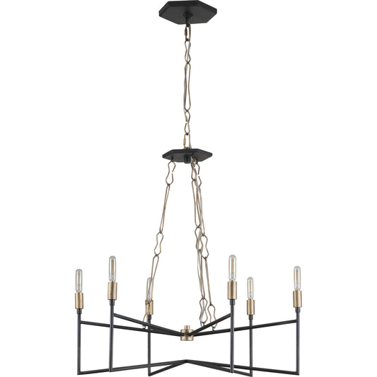 Bodie Chandelier by Varaluz in havana gold, carbon. Made from unique in a eclectic & global style.