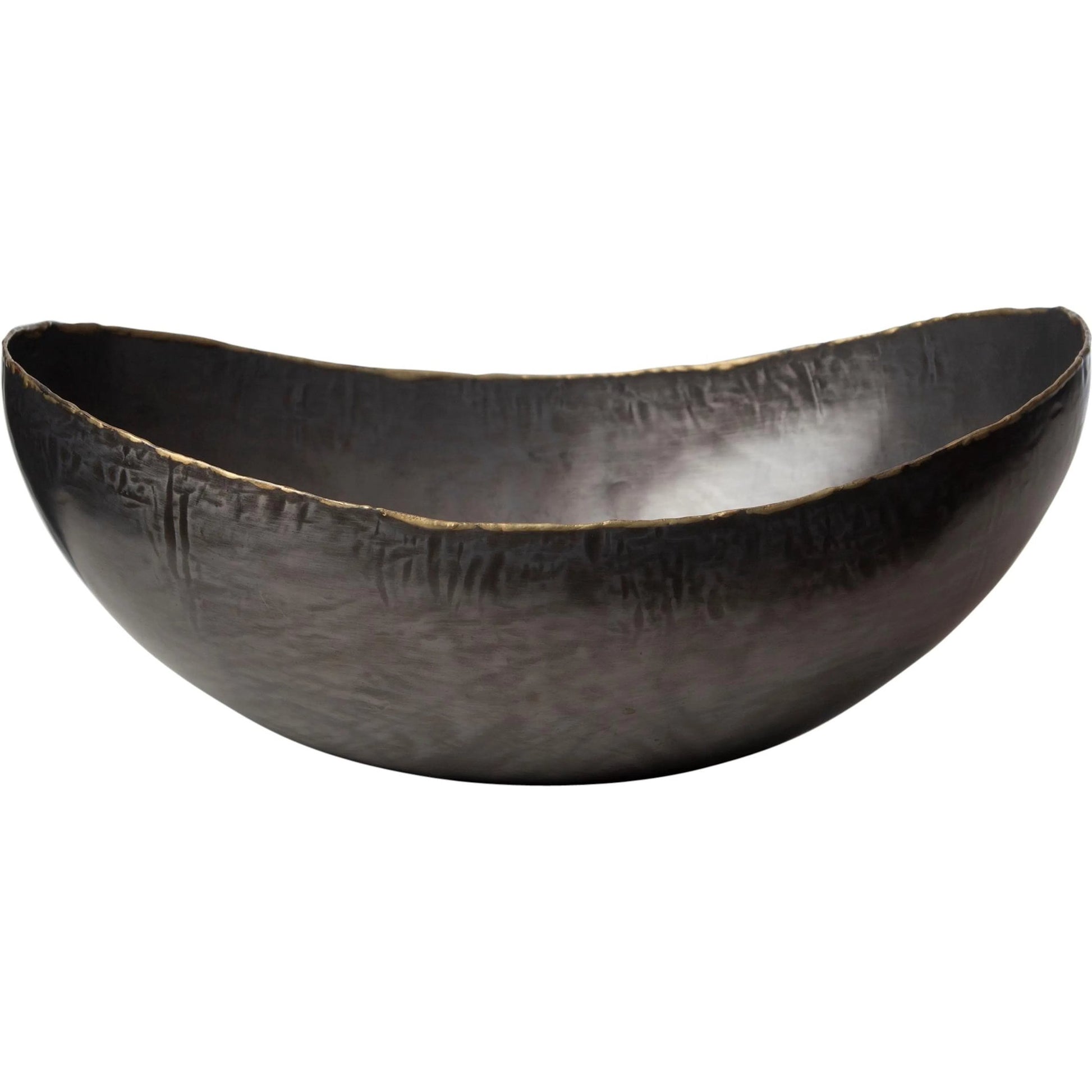 Laforge Oval Bowl by Global Views in natural iron. Made from iron in a eclectic & global style.