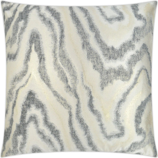 Waves Pillow by DV Kap Home in charcoal. Made from 100% polyester & lurex in a unique style.