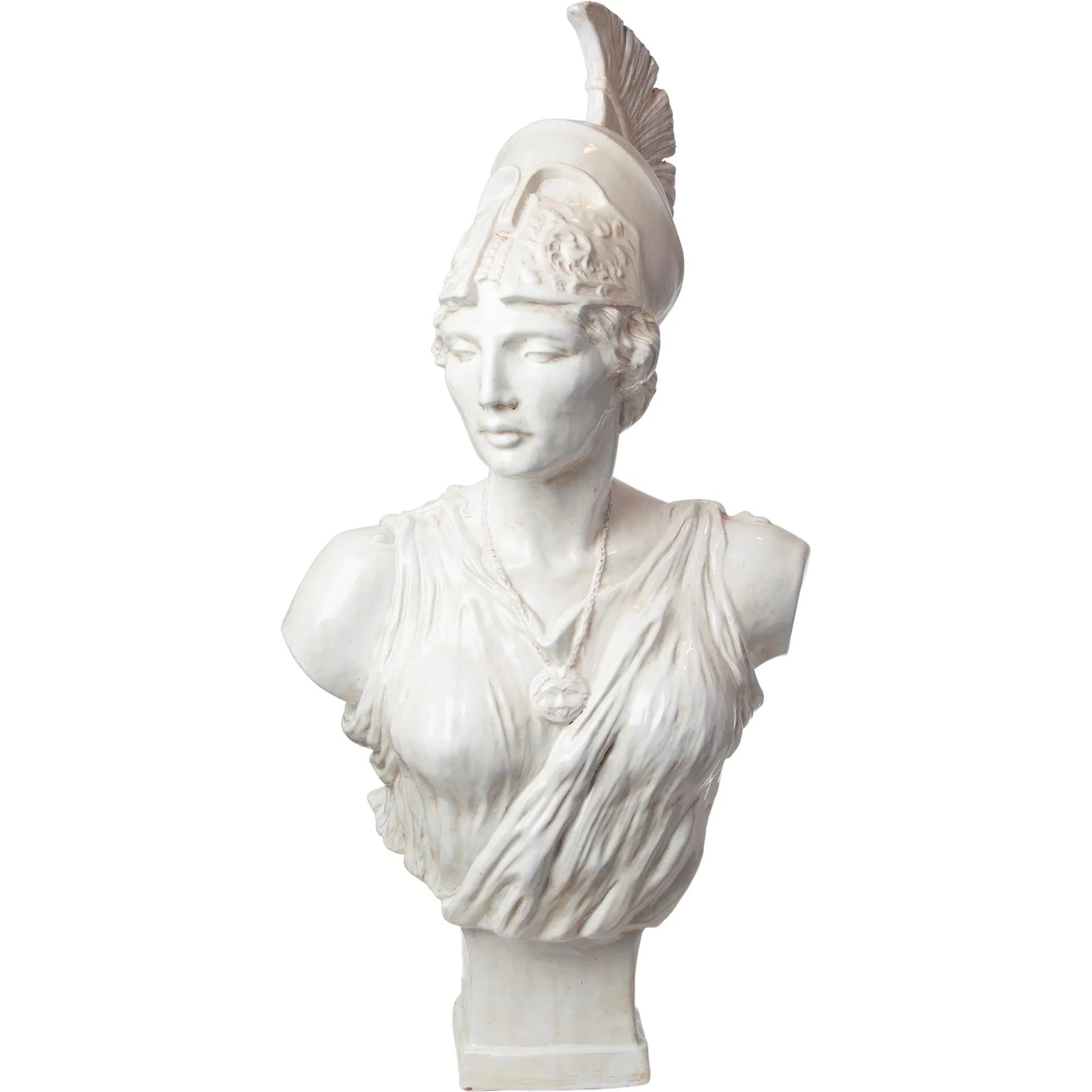 Athena Sculpture by Global Views. Made from italian ceramic in a traditional style.