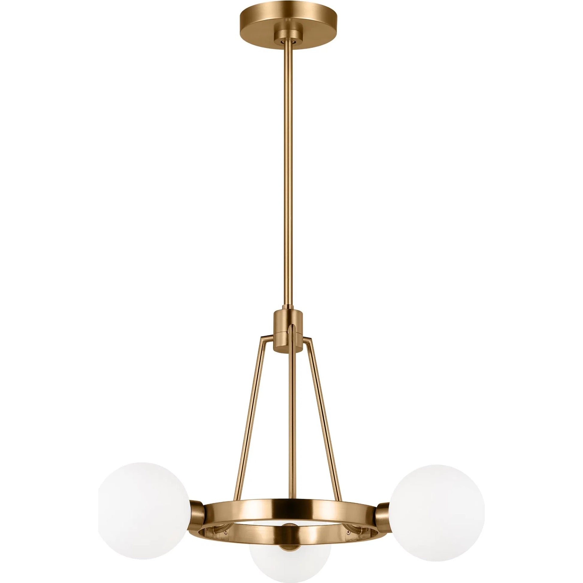 Clybourn Three Light Chandelier by Visual Comfort & Co.. Made from steel in a modern style.