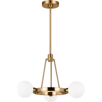 Clybourn Three Light Chandelier by Visual Comfort & Co.. Made from steel in a modern style.