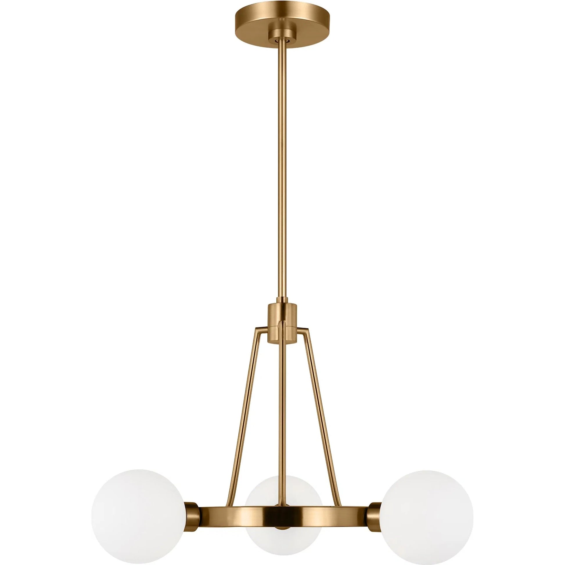 Clybourn Three Light Chandelier by Visual Comfort & Co.. Made from steel in a modern style.