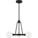 Clybourn Three Light Chandelier by Visual Comfort & Co.. Made from steel in a modern style.