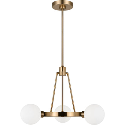 Clybourn Three Light Chandelier by Visual Comfort & Co.. Made from steel in a modern style.