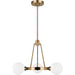 Clybourn Three Light Chandelier by Visual Comfort & Co.. Made from steel in a modern style.