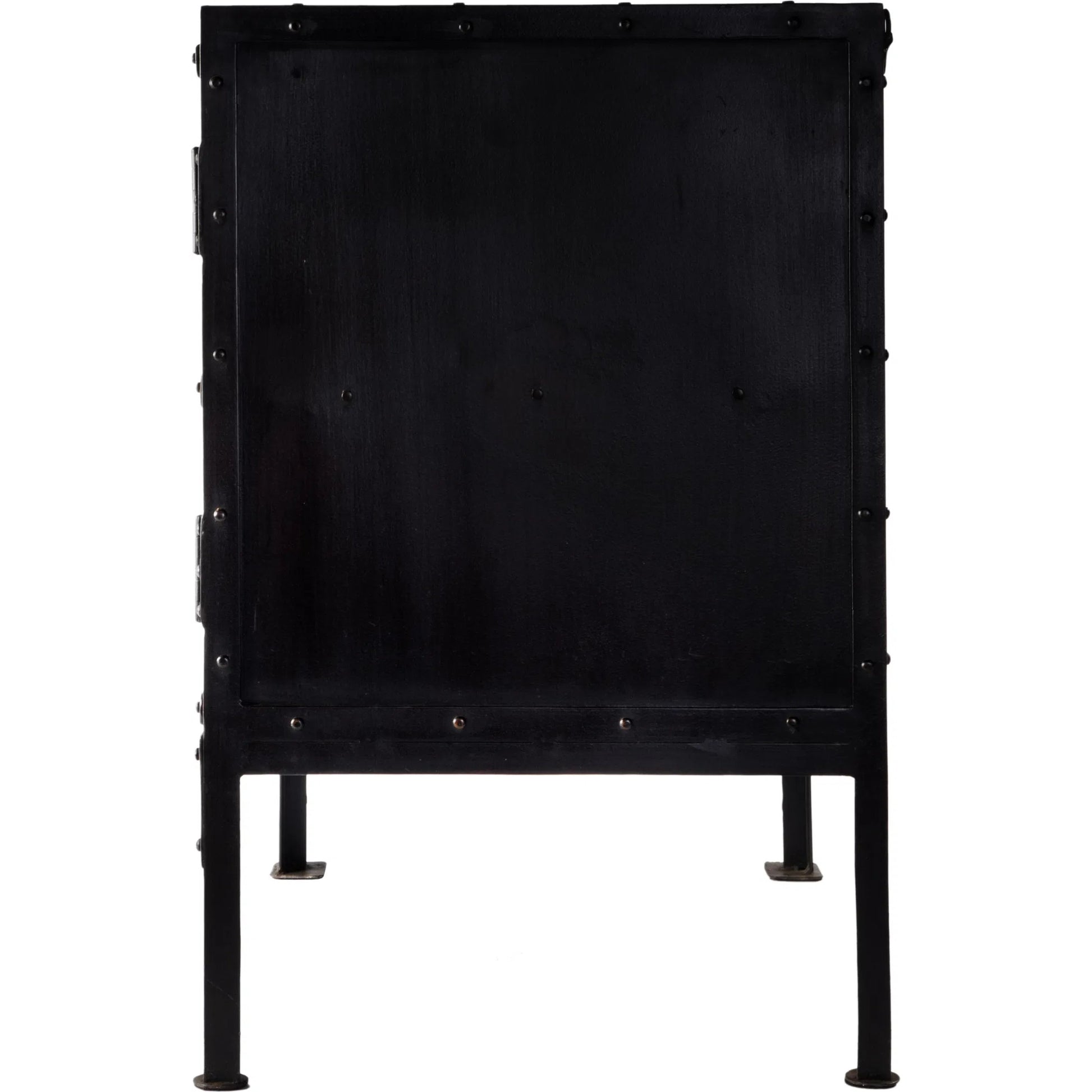 Owen Industrial Chic Console Cabinet by Butler Specialty Company in black and metalworks. Made from iron in a modern style.