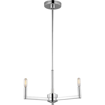 Fullton Three Light Chandelier by Visual Comfort & Co.. Made from steel in a unique style.